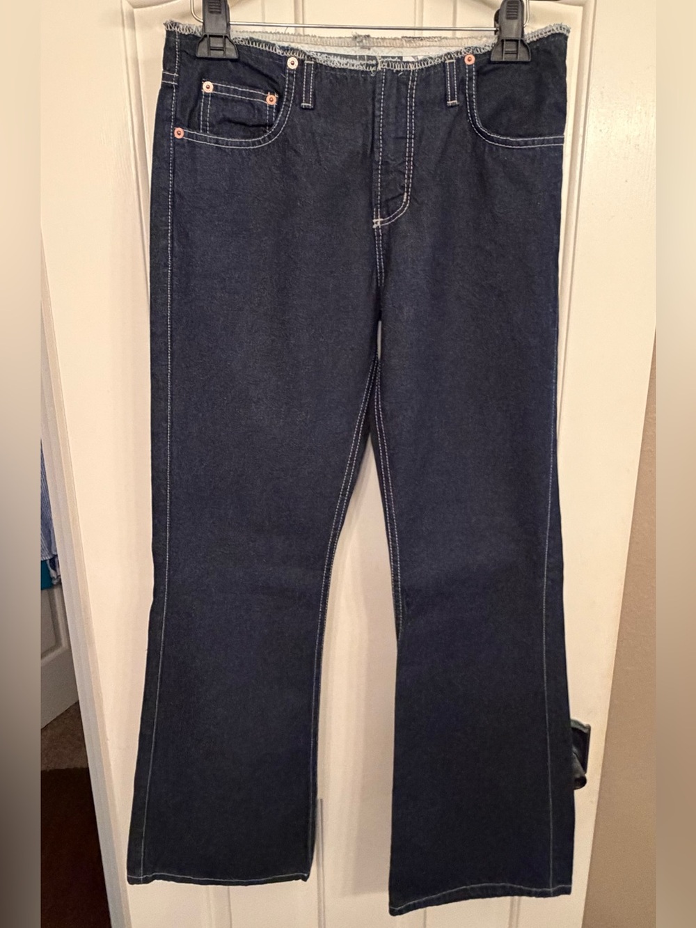 Women's “Manager” Dark Blue Low Rise Denim Jeans